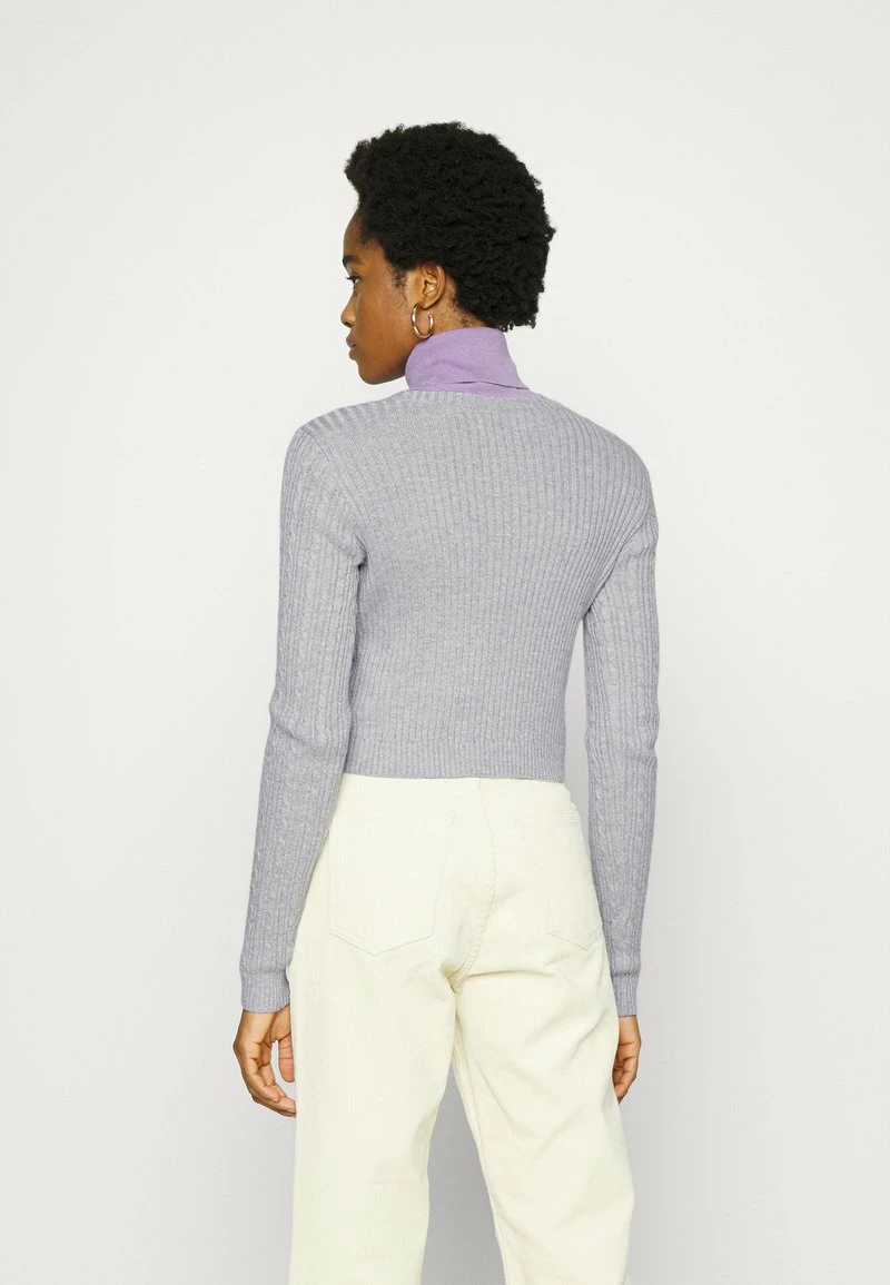 Hollister Co. ASIA CROP - Strickjacke - Grey Cable | Damen 5 Hollister Co. ASIA CROP - Strickjacke - Grey Cable | Damen – Bild 3