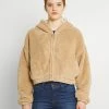 Hollister Co. REVERSIBLE SHERPA - Fleecejacke - Tan | Damen -Hollister Geschäft 041f972606d64880a459f58cd9f93af5