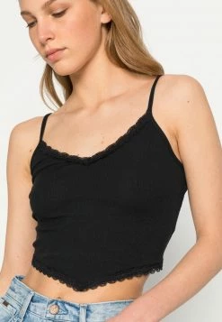 Hollister Co. BARE TRIM CAMI - Top - Casual Black | Damen -Hollister Geschäft 0488a35c567f4b2a8b027032705ad419