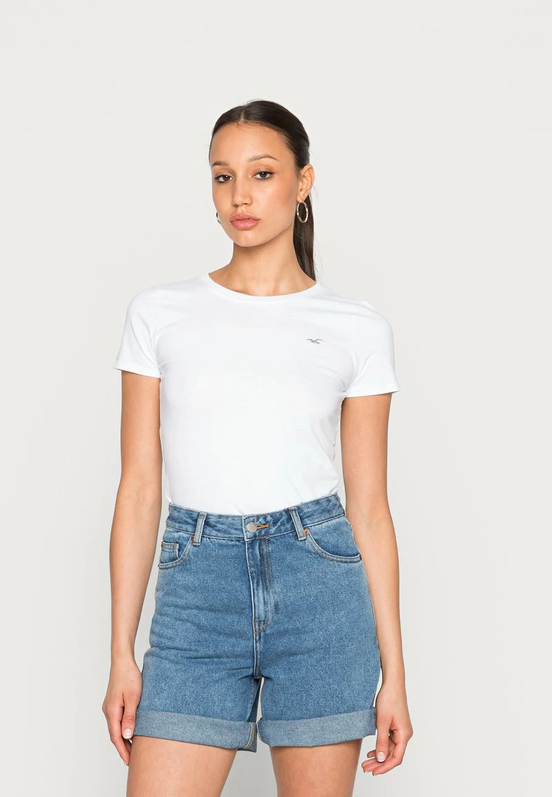 Hollister Co. SLIM CREW 3 PACK - T-Shirt Basic - White/grey/beetle | Damen 4 Hollister Co. SLIM CREW 3 PACK - T-Shirt Basic - White/grey/beetle | Damen – Bild 2