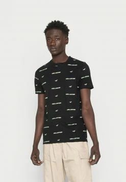 Hollister Co. PATTERN - T-Shirt Print - Black Blocking | Herren