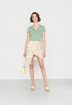 Hollister Co. BABY TEE 3 PACK - T-Shirt Basic - Bright White/placid Blue/green Bay | Damen