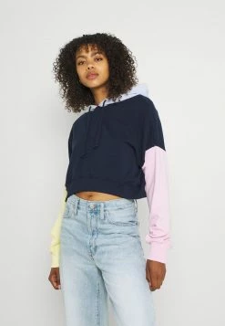 Hollister Co. COLORBLOCKED CROPPED - Sweatshirt - Navy | Damen
