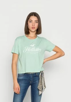 Hollister Co. HERITAGE PRINT CORE - T-Shirt Print - Green | Damen