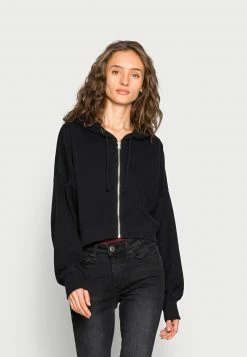 Hollister Co. CROPPED MIN BRANDED - Sweatjacke - Black | Damen