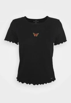 Hollister Co. MAY TEE - T-Shirt Print - Black | Damen -Hollister Geschäft 0f20eb4db4fa428b9ac8b716dd998f40