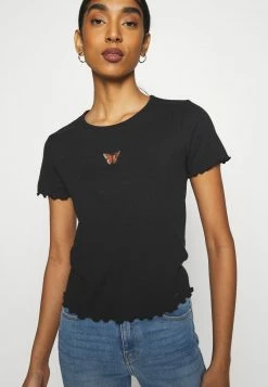 Hollister Co. MAY TEE - T-Shirt Print - Black | Damen -Hollister Geschäft 0f81d8e119ed4eadbf60145746ef23da