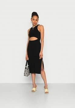 Hollister Co. MIDI DRESS - Freizeitkleid - Black Solid | Damen -Hollister Geschäft 1260f03c12e3449bbd33af44482a3f3c