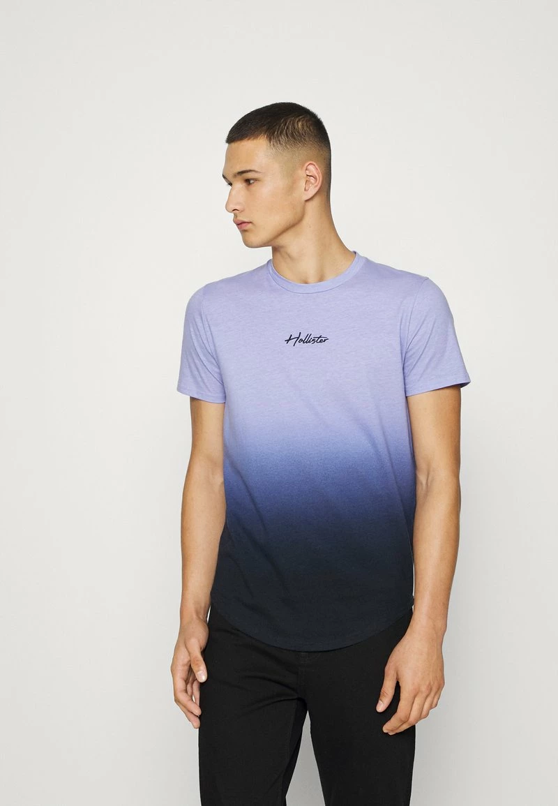 Hollister Co. CURVED HEM OMBRE - T-Shirt Print - Lilac/black Ombre | Herren 3 Hollister Co. CURVED HEM OMBRE - T-Shirt Print - Lilac/black Ombre | Herren