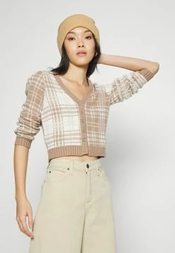 Hollister Co. Strickjacke - Neutral Plaid | Damen -Hollister Geschäft 16302aabab7945daa6df5f3b5e6eb515