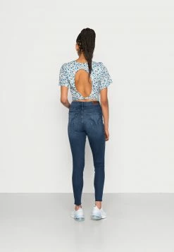 Hollister Co. CURVY CLEAN DARK - Jeans Skinny Fit - Blue Denim | Damen -Hollister Geschäft 174c9ed905bd4368b00e802713e0557e