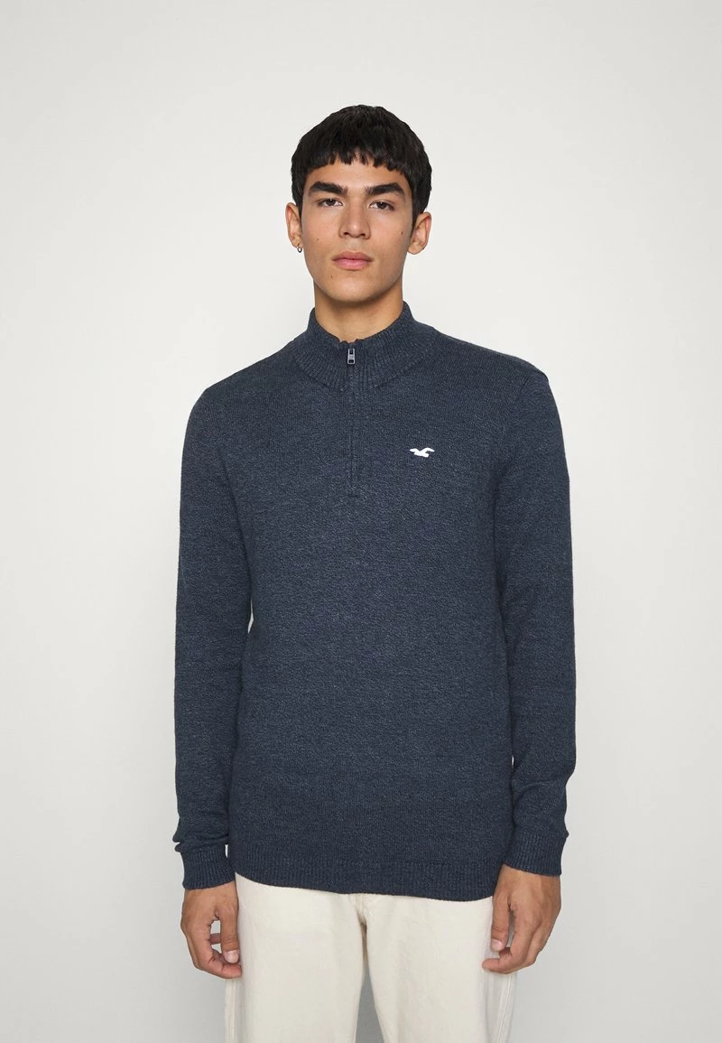 Hollister Co. QUARTER ZIP - Strickpullover - Navy | Herren 3 Hollister Co. QUARTER ZIP - Strickpullover - Navy | Herren