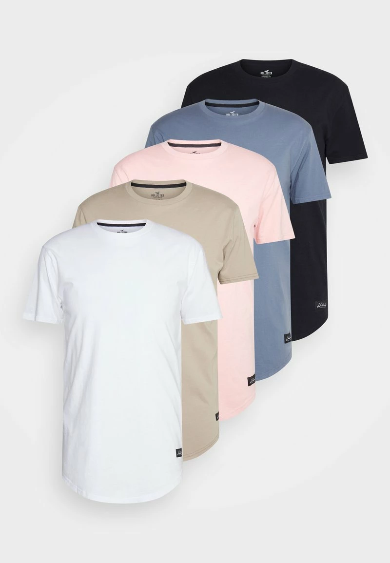 Hollister Co. CURVED HEM CORE 5 PACK - T-Shirt Basic - Multicoloured | Herren 4 Hollister Co. CURVED HEM CORE 5 PACK - T-Shirt Basic - Multicoloured | Herren – Bild 2