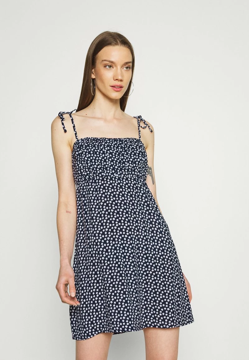 Hollister Co. RUCHED TIE STRAP DRESS - Freizeitkleid - Navy | Damen 3 Hollister Co. RUCHED TIE STRAP DRESS - Freizeitkleid - Navy | Damen