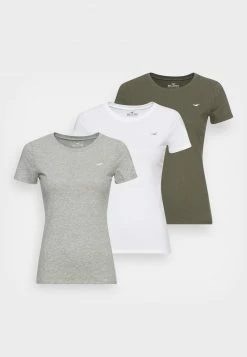 Hollister Co. SLIM CREW 3 PACK - T-Shirt Basic - White/grey/beetle | Damen 14 Hollister Co. SLIM CREW 3 PACK - T-Shirt Basic - White/grey/beetle | Damen -Hollister Geschäft 1a916a67677d41e391fe85b39e93a033