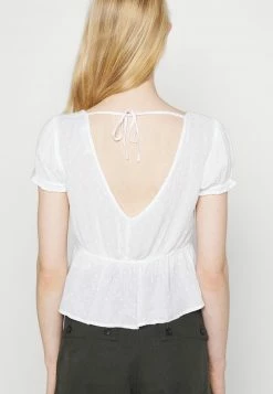 Hollister Co. BABYDOLL - Bluse - Pretty White | Damen -Hollister Geschäft 1e86f240d0a3472cad6979150bfc59ea