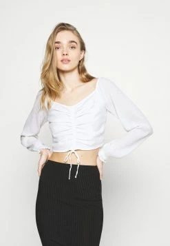 Hollister Co. CINCH ON OFF SHOULDER - Bluse - White | Damen -Hollister Geschäft 2233b5a16180494ab532c03640732edb