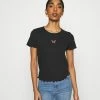 Hollister Co. MAY TEE - T-Shirt Print - Black | Damen -Hollister Geschäft 22949e8db6dc4d008d959d11b726c9e1
