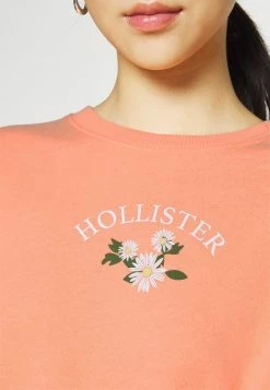 Hollister Co. PRINT FASHION LOGO CREW - Sweatshirt - Coral | Damen -Hollister Geschäft 24943eef1504490a96a3a1ae680fe44d
