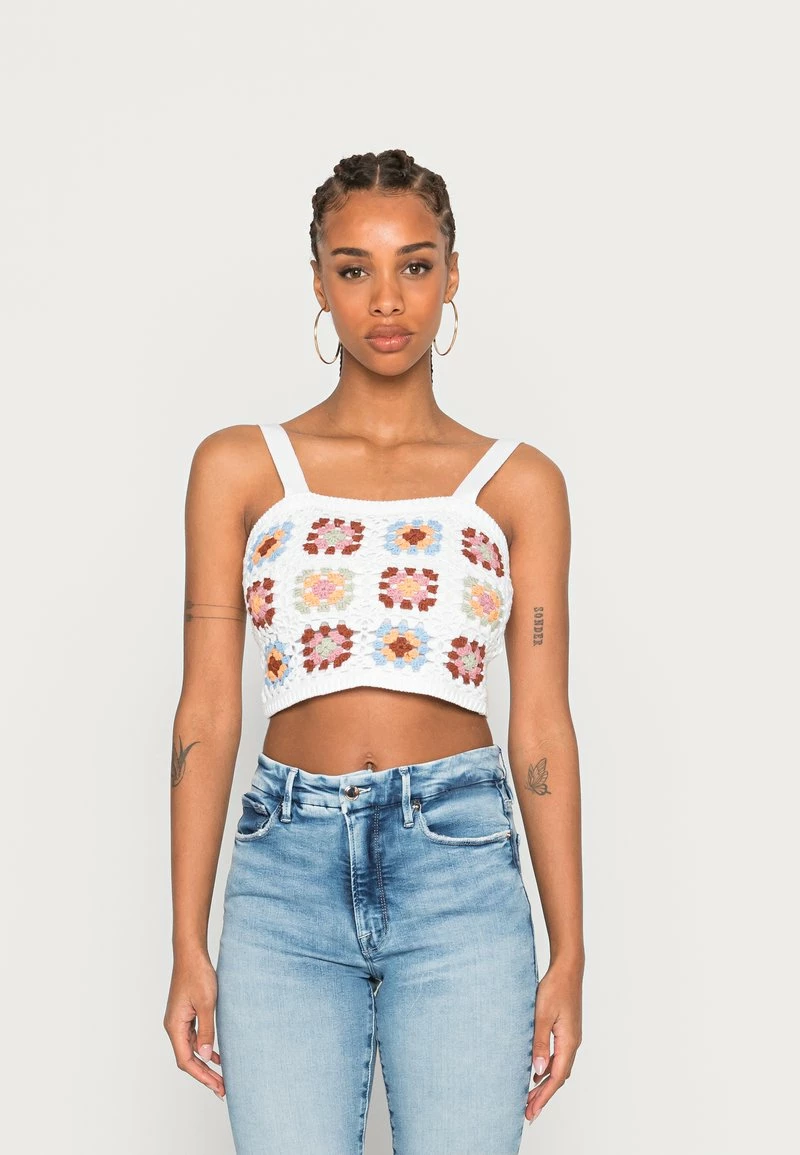 Hollister Co. STRAIGHT NECKLINE - Top - Granny Square Pattern | Damen 3 Hollister Co. STRAIGHT NECKLINE - Top - Granny Square Pattern | Damen