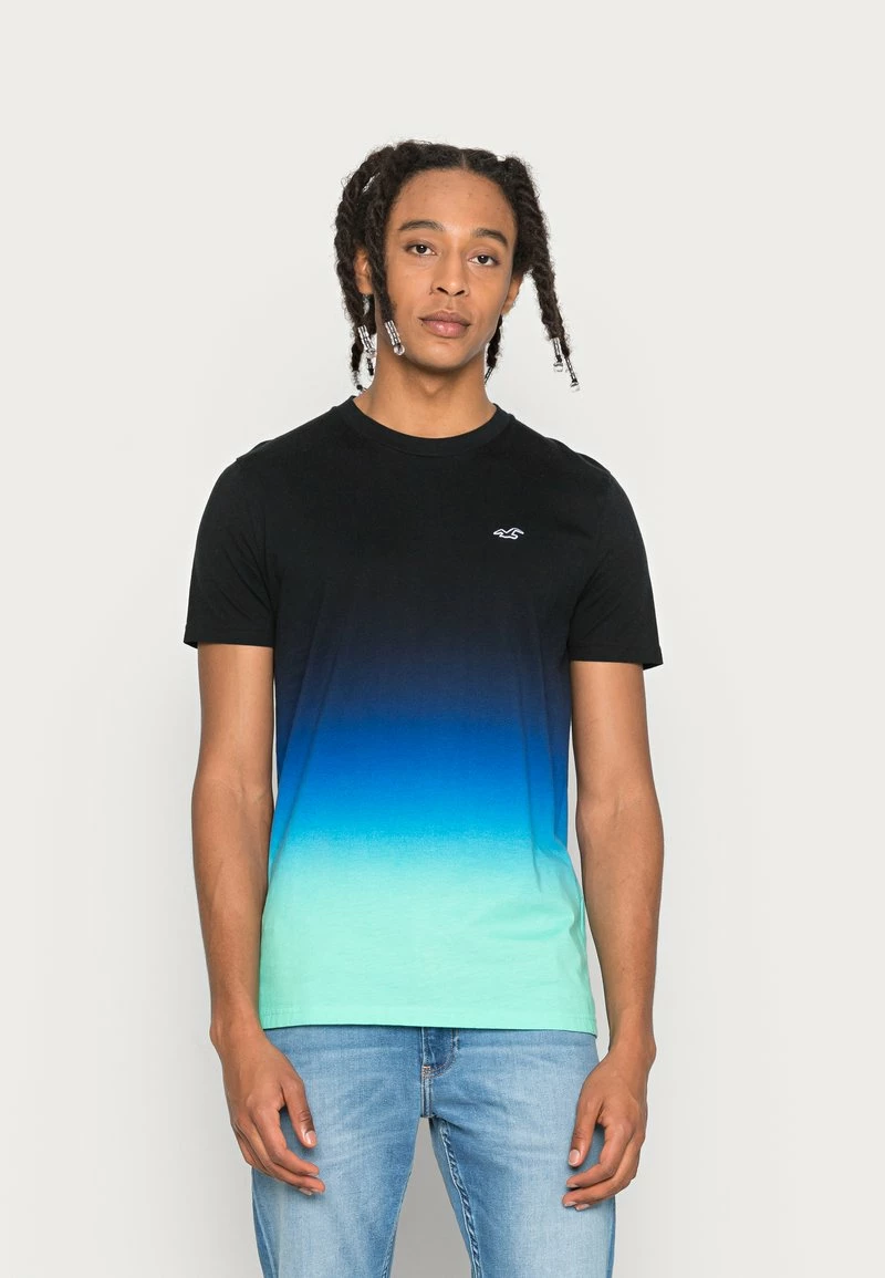 Hollister Co. CREW ICON OMBRE UNISEX - T-Shirt Print - Black/navy/green 3 Hollister Co. CREW ICON OMBRE UNISEX - T-Shirt Print - Black/navy/green