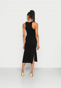 Hollister Co. MIDI DRESS - Freizeitkleid - Black Solid | Damen -Hollister Geschäft 25563e734d9844329b73af21a2adbced