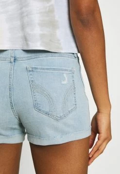 Hollister Co. CURVY DEST - Jeans Shorts - Light-blue Denim | Damen -Hollister Geschäft 2a7a4209df684b10a5a168e8ca7117f5