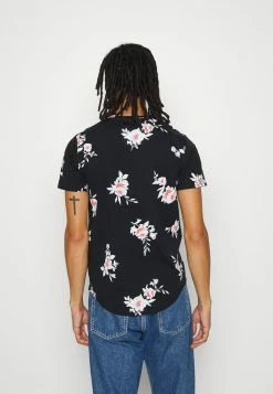 Hollister Co. CURVED HEM PATTERN - T-Shirt Print - Black | Herren -Hollister Geschäft 2f300e69773c4aac91d7bbdfec4d165d