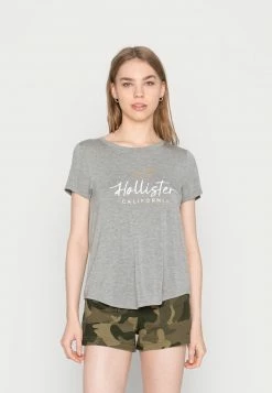 Hollister Co. EASY TEE - T-Shirt Print - Grey | Damen