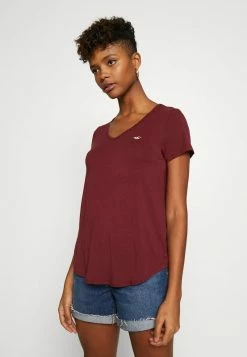 Hollister Co. EASY BASIC 3 PACK - T-Shirt Basic - White/black/burg | Damen -Hollister Geschäft 33473ea928cf46e5a8e44f2dc6c1171f