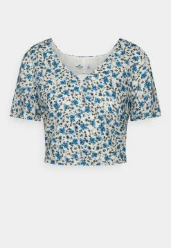 Hollister Co. VNECK - Bluse - White Ground Marina Floral | Damen -Hollister Geschäft 3461b57bd5834c53bfd22b6bd906ab39