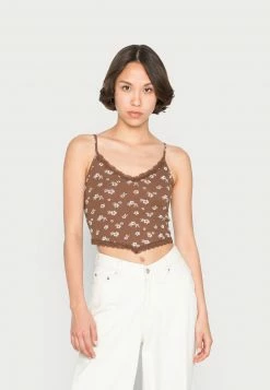 Hollister Co. BARE TRIM CAMI - Top - Brown | Damen
