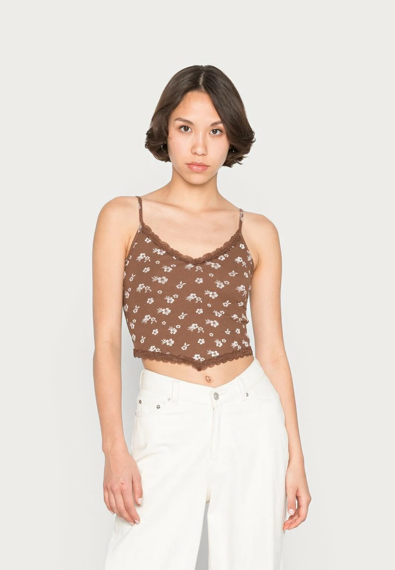 Hollister Co. BARE TRIM CAMI - Top - Brown | Damen 3 Hollister Co. BARE TRIM CAMI - Top - Brown | Damen