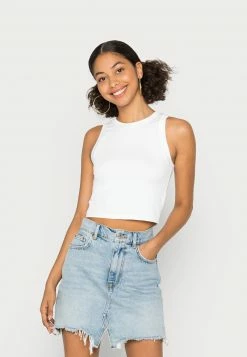 Hollister Co. BARE SEAMLESS HIGH NECK - Top - Bright White | Damen