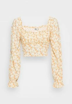 Hollister Co. LACE UP - Bluse - Yellow | Damen -Hollister Geschäft 3739ef355cd04e07b4b1b60e004ec002