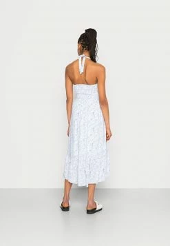 Hollister Co. BARE CINCH HALTER MIDI - Maxirock - Blue/white | Damen -Hollister Geschäft 37fdf72604cc4f81ae965a2ed2e9fdad