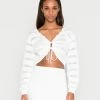 Hollister Co. CROCHET TIE FRONT - Strickpullover - White | Damen 2 Hollister Co. CROCHET TIE FRONT - Strickpullover - White | Damen -Hollister Geschäft 38a07d35ffaa4841a9454800cd134198