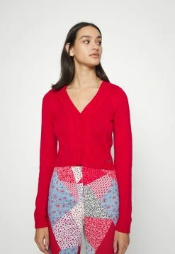 Hollister Co. CROP CARDI - Strickjacke - Jester Red | Damen