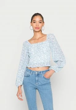 Hollister Co. Bluse - Blue/white | Damen