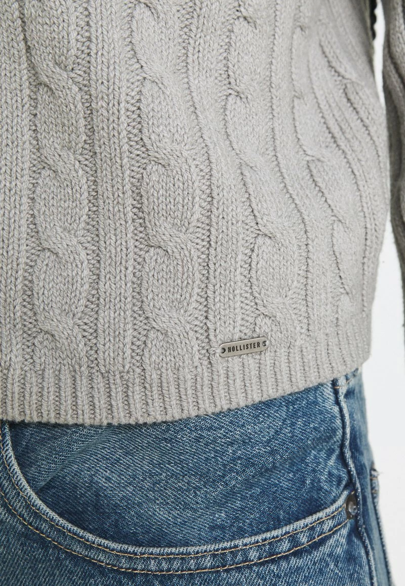 Hollister Co. EASY CROP CARDI - Strickjacke - Grey | Damen 6 Hollister Co. EASY CROP CARDI - Strickjacke - Grey | Damen – Bild 4
