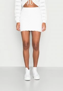 Hollister Co. CROCHET SKIRT - Minirock - White | Damen