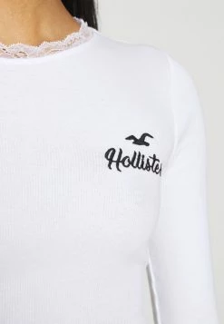 Hollister Co. SLIM TREND - Langarmshirt - White | Damen -Hollister Geschäft 431b2f5d90d24fc4ab4ccf40d5e6a517