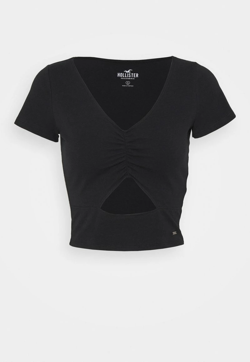 Hollister Co. CINCH CUTOUT TEE - T-Shirt Print - Black | Damen 6 Hollister Co. CINCH CUTOUT TEE - T-Shirt Print - Black | Damen – Bild 4