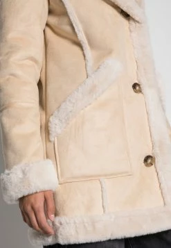 Hollister Co. LONG SHEARLING JACKET - Winterjacke - Safari | Damen -Hollister Geschäft 447778e9ace3427bb3fa902e4e4000cc