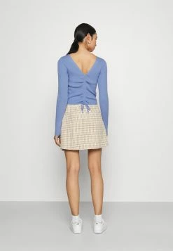 Hollister Co. SLIM CINCH FRONT N BACK - Strickpullover - Medium Blue | Damen -Hollister Geschäft 453ca9ac20de471191d4fd4d84553fb0