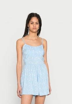 Hollister Co. BEST IS BACK BARE RUCHED BODICE ROMPER - Jumpsuit - Blue | Damen