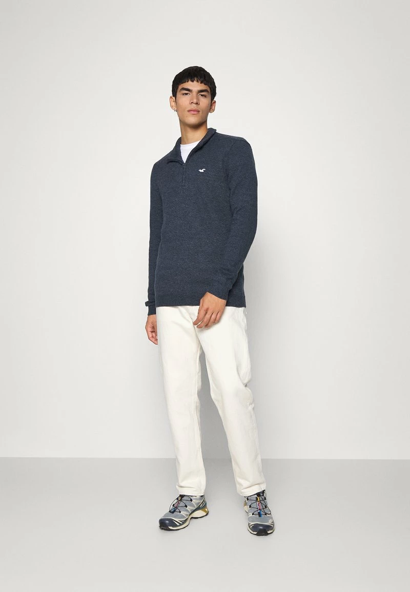 Hollister Co. QUARTER ZIP - Strickpullover - Navy | Herren 4 Hollister Co. QUARTER ZIP - Strickpullover - Navy | Herren – Bild 2