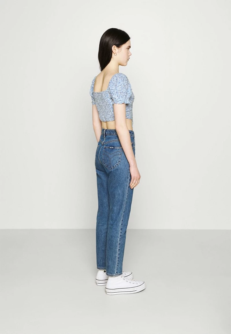 Hollister Co. CINCH TIE - T-Shirt Print - White/blue | Damen 5 Hollister Co. CINCH TIE - T-Shirt Print - White/blue | Damen – Bild 3