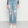 Hollister Co. CURVY VINT - Jeans Straight Leg - Blue Denim | Damen -Hollister Geschäft 4ab823d665024970a4da360fc5d638e5