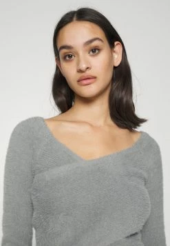 Hollister Co. COSZY WRAP SWEATER - Strickpullover - Grey | Damen -Hollister Geschäft 4e6ed83a257b4dc683870f8ab12c9961